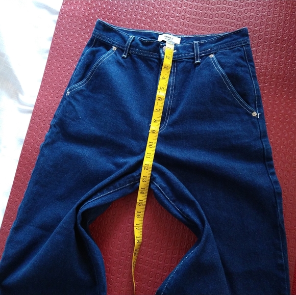 Forever 21 wide leg high rise denim jeans cropped size 27 - Picture 12 of 15